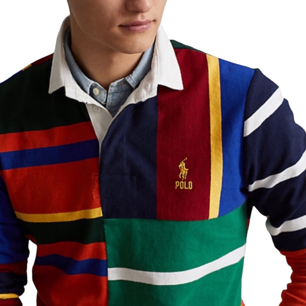 Polo Ralph Lauren Classic Fit
Patchwork Rugby Shirt Men’s Large NWT - Picture 5 of 11